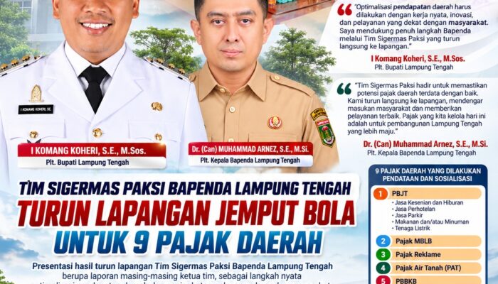 Tim Sigermas Paksi Bapenda Lampung Tengah Perkuat Jemput Bola Pajak Daerah