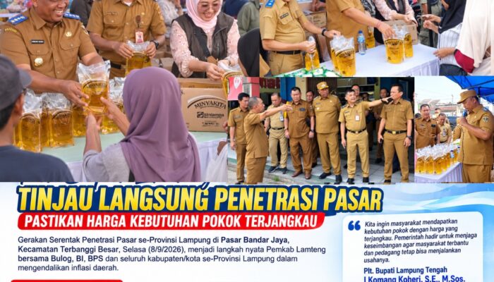 Plt. Bupati Lamteng Tinjau Langsung Penetrasi Pasar, Pastikan Harga Kebutuhan Pokok Terjangkau