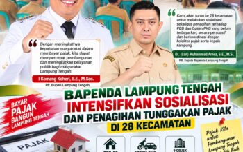 Bapenda Lampung Tengah Intensifkan Sosialisasi dan Penagihan Tunggakan Pajak Di 28 Kecamatan