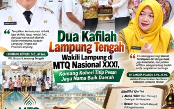 Dua Kafilah Lamteng Wakili Lampung di MTQ Nasional XXXI, Komang Koheri Titip Pesan Jaga Nama Baik Daerah