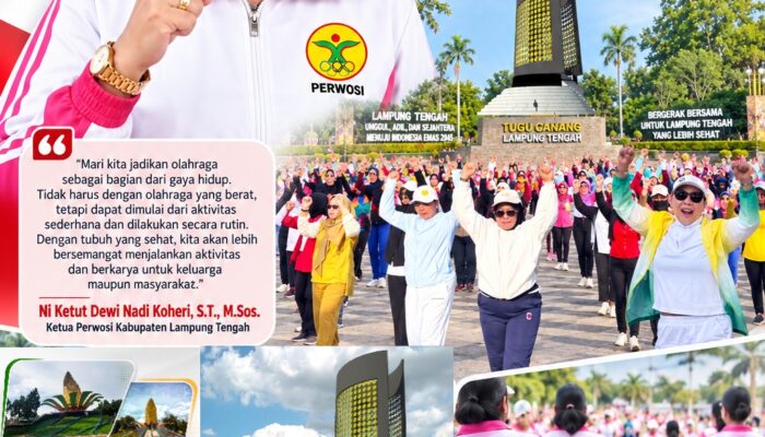 Ketua Perwosi Lamteng Ajak Masyarakat Jadikan Olahraga sebagai Gaya Hidup
