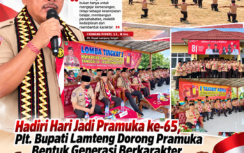 Hadiri Hari Jadi Pramuka ke-65, Plt. Bupati Lampung Tengah Dorong Pramuka Bentuk Generasi Berkarakter