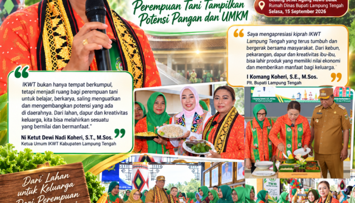 Gebyar Hari Jadi Ke-1 IKWT Lampung Tengah, Perempuan Tani Tampilkan Potensi Pangan dan UMKM