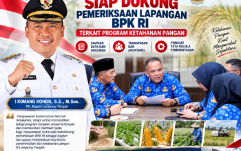 Pemkab Lampung Tengah Siap Dukung Pemeriksaan Lapangan BPK RI Terkait Ketahanan Pangan