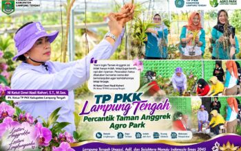 TP PKK Lampung Tengah Percantik Taman Anggrek Agro Park