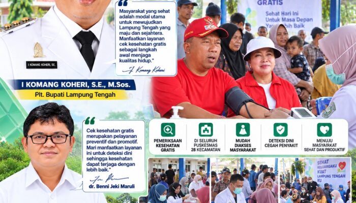 Dinkes Lamteng Perkuat Program Cek Kesehatan Gratis, Libatkan Seluruh Puskesmas di 28 Kecamatan