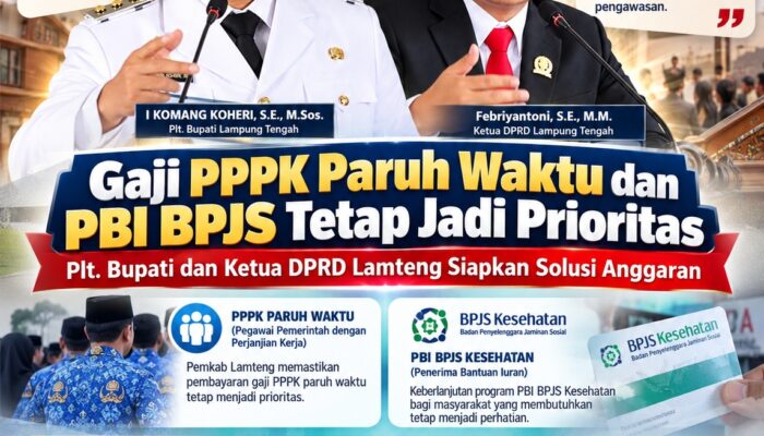 Gaji PPPK dan PBI BPJS Tetap Jadi Prioritas, Plt. Bupati dan Ketua DPRD Lampung Tengah Siapkan Solusi Anggaran