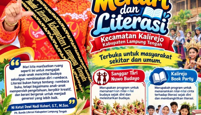 Minggu Menari dan Literasi Hadir di Kalirejo, Dewi Nadi Ajak Masyarakat Lestarikan Budaya dan Gemar Membaca