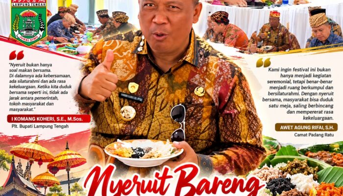 Nyeruit Bareng di Festival Padang Ratu, Plt. Bupati Komang Koheri dan Sejumlah Tokoh Perkuat Silaturahmi