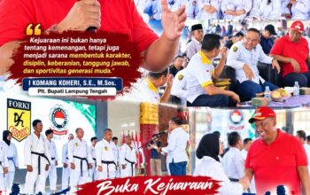 Buka Kejuaraan Karate 2026, Plt. Bupati Lamteng Tekankan Karakter dan Sportivitas Atlet