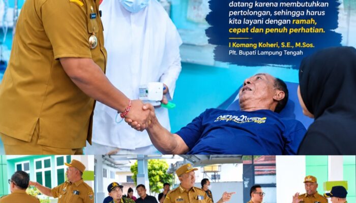 Temui Pasien di RSUD Demang Sepulau Raya, Plt. Bupati Lamteng Pastikan Warga Dapat Pelayanan yang Baik