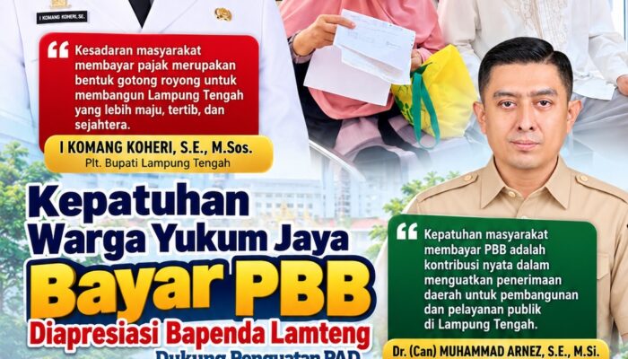 Kepatuhan Warga Yukum Jaya Bayar PBB Diapresiasi Bapenda Lampung Tengah, Dukung Penguatan PAD