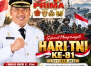 Hari TNI Ke-81, Plt. Bupati Lamteng Ajak Masyarakat Perkuat Semangat Persatuan Dan Bela Negara