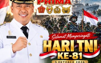 Hari TNI Ke-81, Plt. Bupati Lamteng Ajak Masyarakat Perkuat Semangat Persatuan Dan Bela Negara
