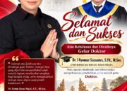 Ni Ketut Dewi Nadi Apresiasi Keberhasilan Dr. I Nyoman Sumantra Meraih Gelar Doktor