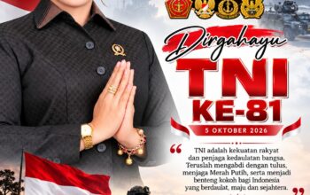 HUT TNI ke-81, Dewi Nadi: TNI Adalah Kekuatan Rakyat dan Penjaga Kedaulatan Bangsa