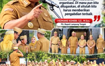 ASN Harus Siap Ditempatkan Dimana Saja, Plt. Bupati Lamteng Komang Koheri Tekankan Pengabdian dan Tanggung Jawab