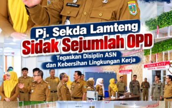 Pj. Sekda Lamteng Sidak Sejumlah OPD, Tegaskan Disiplin ASN dan Kebersihan Lingkungan Kerja
