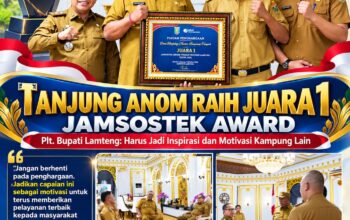Tanjung Anom Raih Juara 1 Jamsostek Award, Plt. Bupati Lamteng: Harus Jadi Inspirasi dan Motivasi Kampung Lain