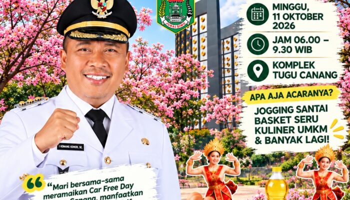 CFD Lamteng Hadirkan Sembako Murah, Komang Koheri Ajak Masyarakat Meriahkan Tugu Canang