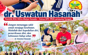 dr. Uswatun Hasanah Ikut Meriahkan CFD Taman Tugu Canang Gunung Sugih
