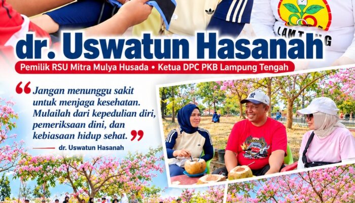 dr. Uswatun Hasanah Ikut Meriahkan CFD Taman Tugu Canang Gunung Sugih