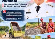 Progres Perataan Jalan Rumbia–Putra Rumbia, Warga Apresiasi Perhatian Plt. Bupati Lamteng Komang Koheri