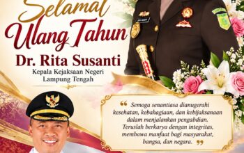 Plt. Bupati Komang Koheri Sampaikan Ucapan Selamat Ulang Tahun kepada Kajari Lamteng Dr. Rita Susanti