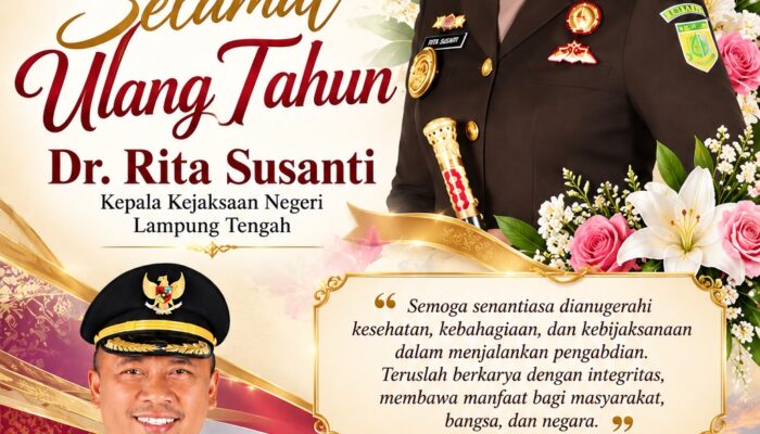 Plt. Bupati Komang Koheri Sampaikan Ucapan Selamat Ulang Tahun kepada Kajari Lamteng Dr. Rita Susanti