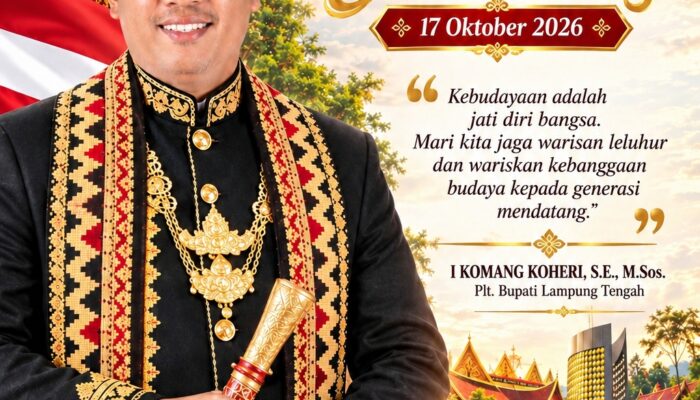 Hari Kebudayaan Nasional 2026, Plt. Bupati Lamteng Ajak Masyarakat Lestarikan Warisan Budaya Bangsa