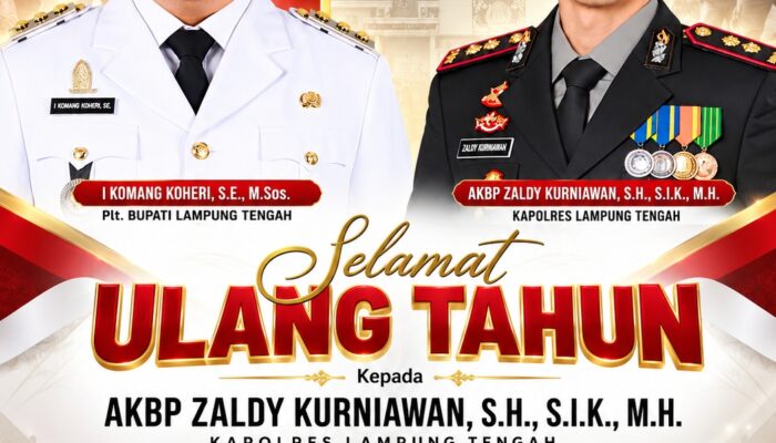 Plt. Bupati Komang Koheri Sampaikan Ucapan Selamat Ulang Tahun kepada Kapolres Lampung Tengah