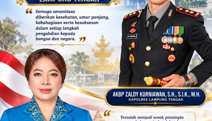 Plt. Ketua TP PKK Dewi Nadi Ucapkan Selamat Ulang Tahun kepada Kapolres Lamteng