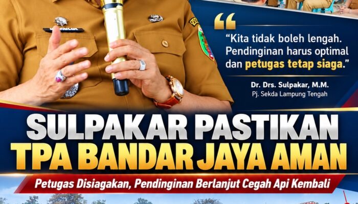Sulpakar Pastikan TPA Bandar Jaya Aman, Pemkab Lamteng Siagakan Petugas Cegah Api Kembali