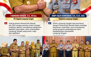 Perkuat Sinergi Pemerintahan dan Kepolisian, Komang Koheri Sambut Kapolres Lampung Tengah yang Baru