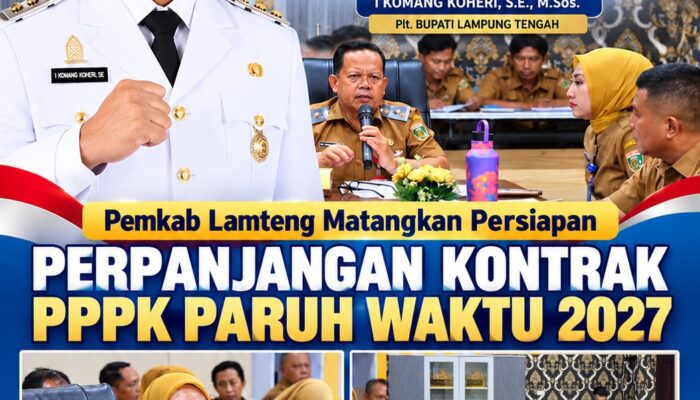 Pemkab Lamteng Matangkan Persiapan Perpanjangan Kontrak PPPK Paruh Waktu Tahun 2027