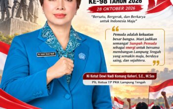Hari Sumpah Pemuda 2026, Plt. Ketua TP PKK Lamteng Ajak Keluarga Perkuat Karakter Dan Persatuan Generasi Muda