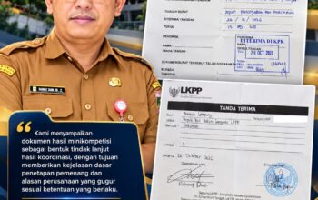 Plt. Kadis BMBK Lamteng Laporkan Dokumen Hasil Minikompetisi ke KPK dan LKPP